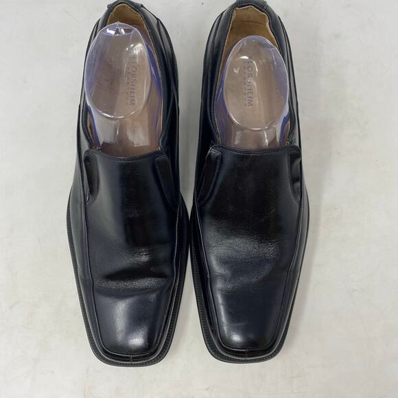 Florsheim  Black Leather Moc Toe Slip On Shoes Mens Size 10.5